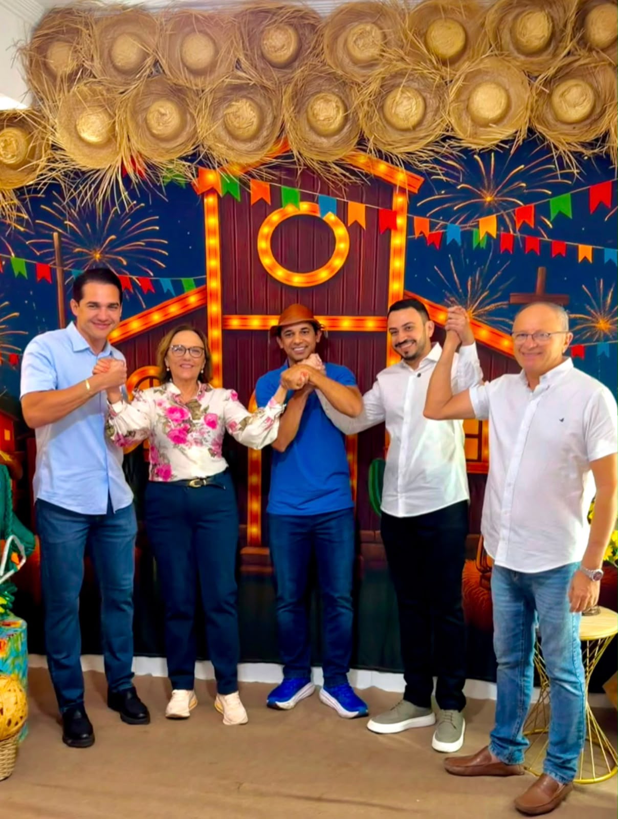 Kleber Rodrigues participa de ato que oficializa apoio do prefeito de Santo Antônio a Allyson Bezerra