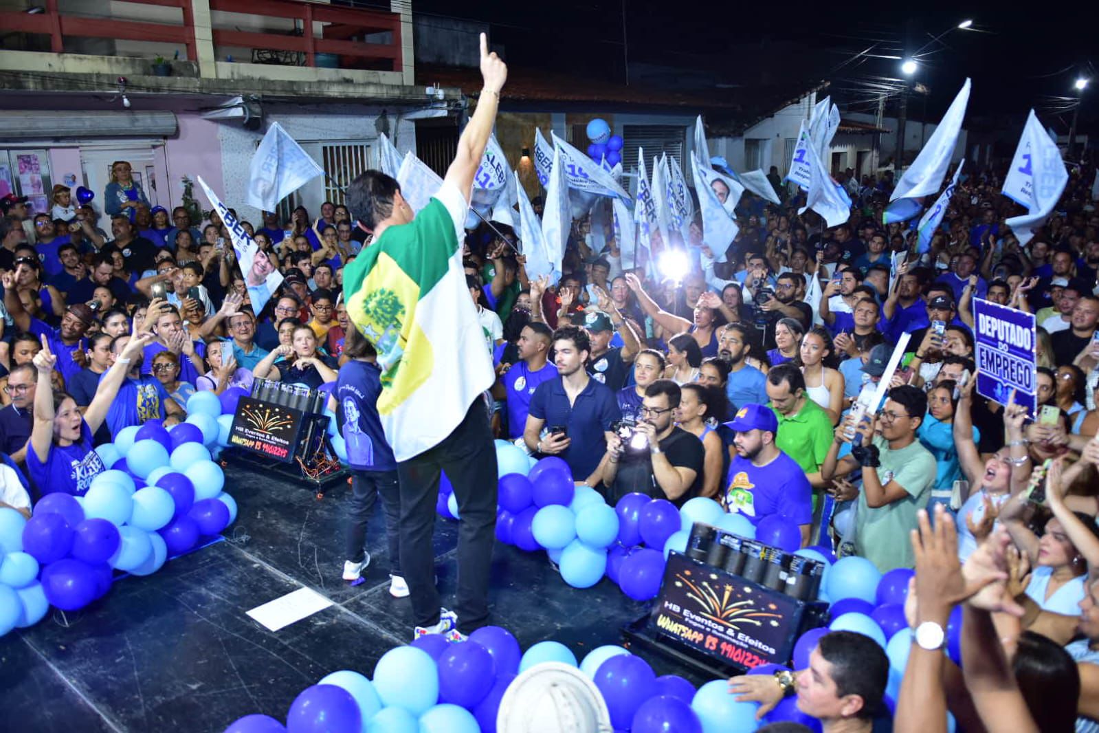Multidão toma as ruas de Monte Alegre no lançamento da campanha de Kleber Rodrigues