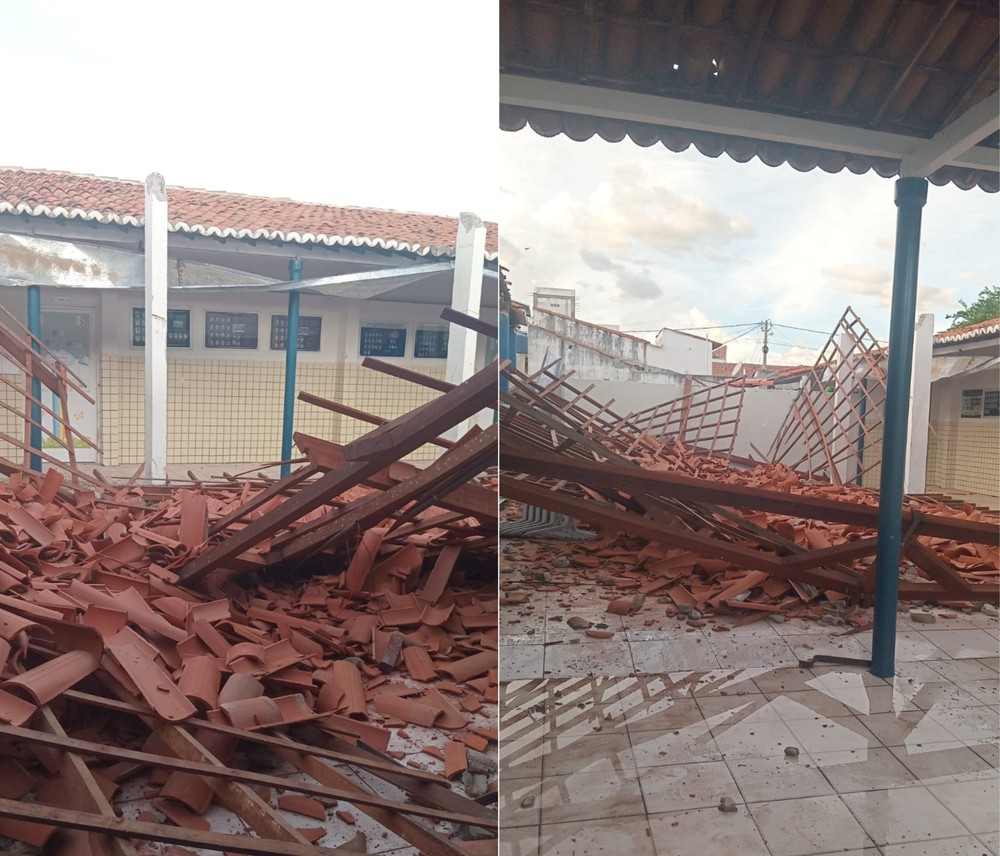 Parte de teto de escola desaba no interior do RN